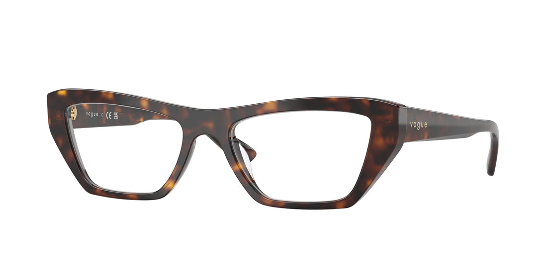 Brillen vogue eyewear vo5701u w656 marron cat eye femenino größe 51mm - Hauptansicht