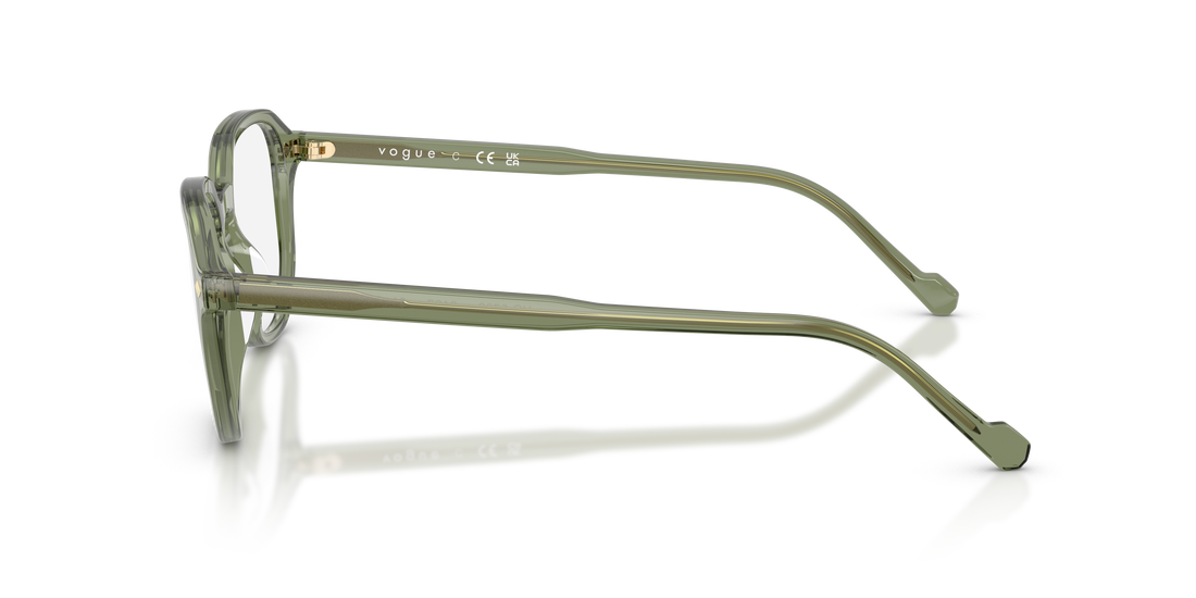 Occhiali da vista vogue eyewear vo5708 3187 verde irregular masculino taglia 51mm - Vista dettagliata