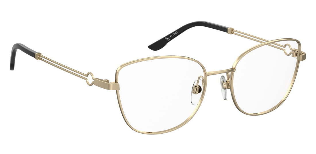 Óculos graduados pierre cardin p.c. 8883 j5g dorado femenino tamanho 54mm - Vista de detalhe