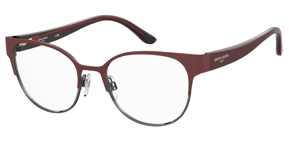 Prescription glasses pierre cardin p.c. 8916 cih burdeos rectangular femenino size 52mm - Main view