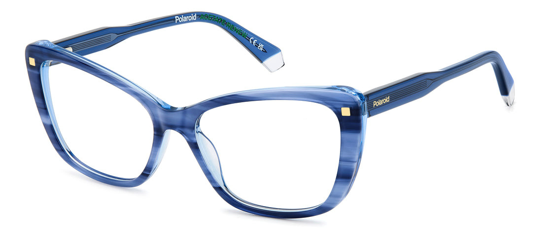Occhiali da vista polaroid pld d542 avs azul rectangular femenino taglia 56mm - Vista principale