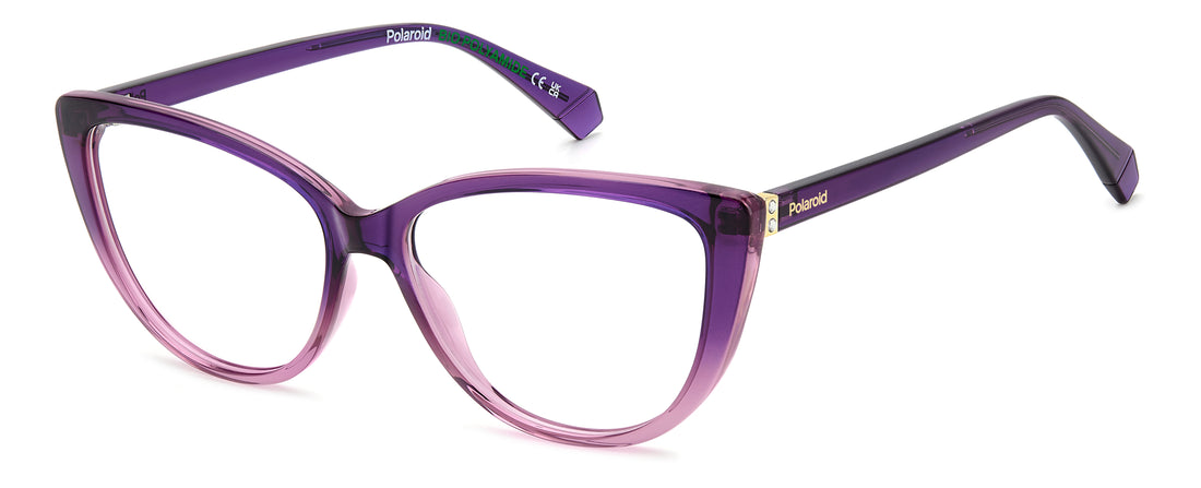 Occhiali da vista polaroid pld d543 b3v violeta cat eye femenino taglia 56mm - Vista principale