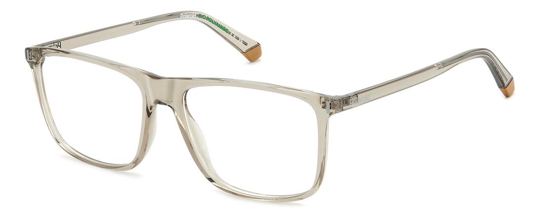 Occhiali da vista polaroid pld d536 10a beige rectangular masculino taglia 56mm - Vista principale