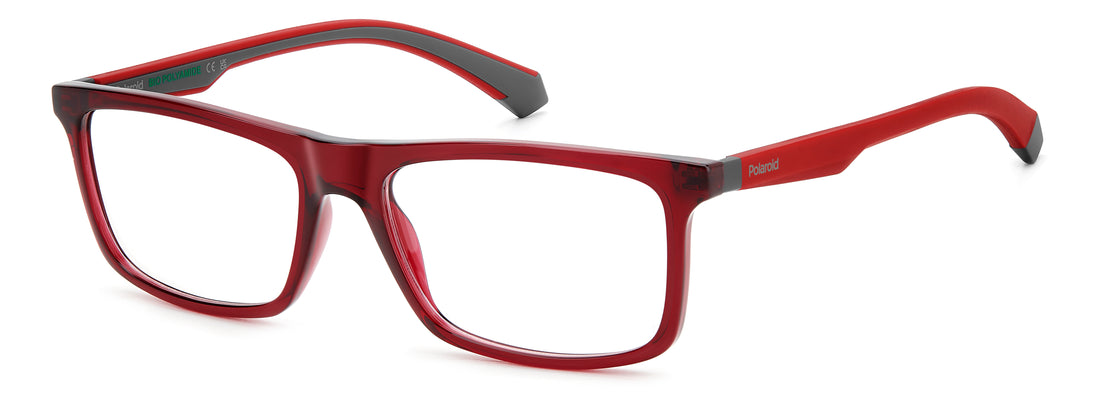 Occhiali da vista polaroid pld d548 c9a rojo rectangular unisex taglia 56mm - Vista principale