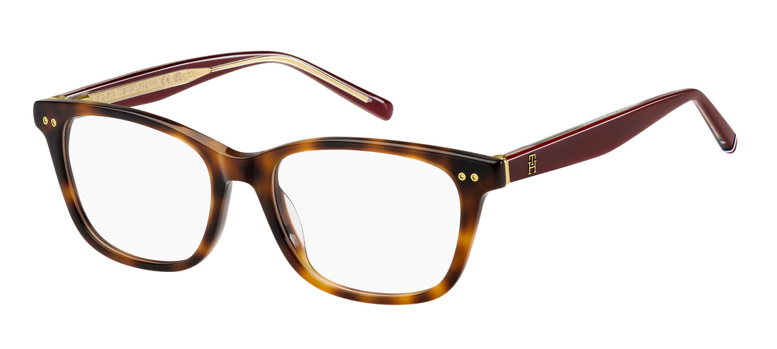 Brillen tommy hilfiger th 2162 9n4 havana rectangular femenino größe 51mm - Hauptansicht