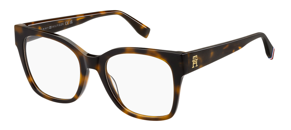Brillen tommy hilfiger th 2157 086 havana rectangular femenino größe 52mm - Hauptansicht