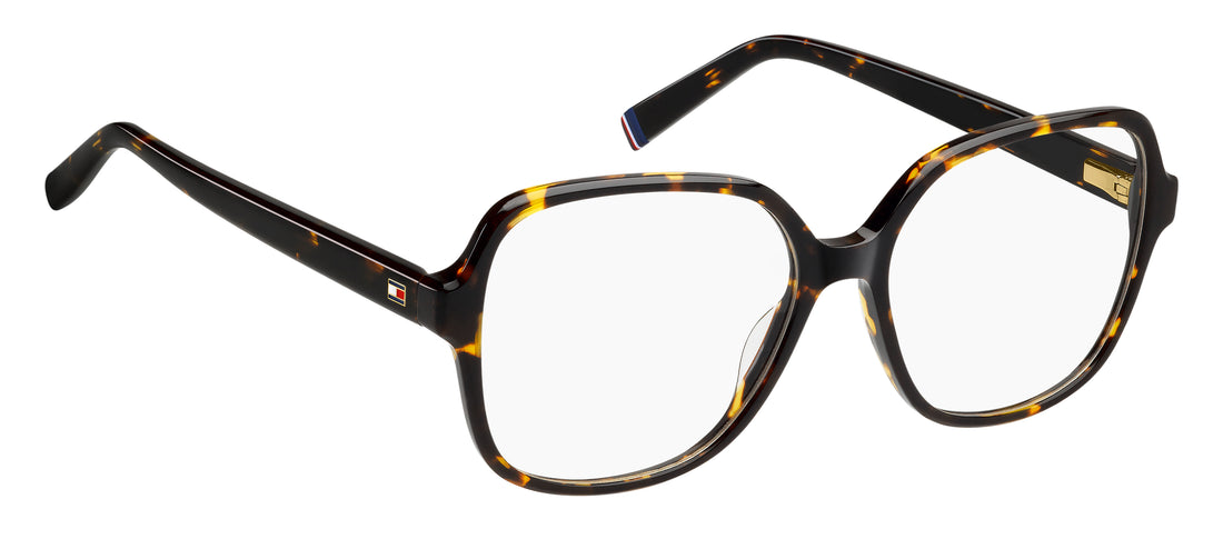 Gafas graduadas tommy hilfiger th 2228 086 havana square femenino talla 54mm - Vista de detalle