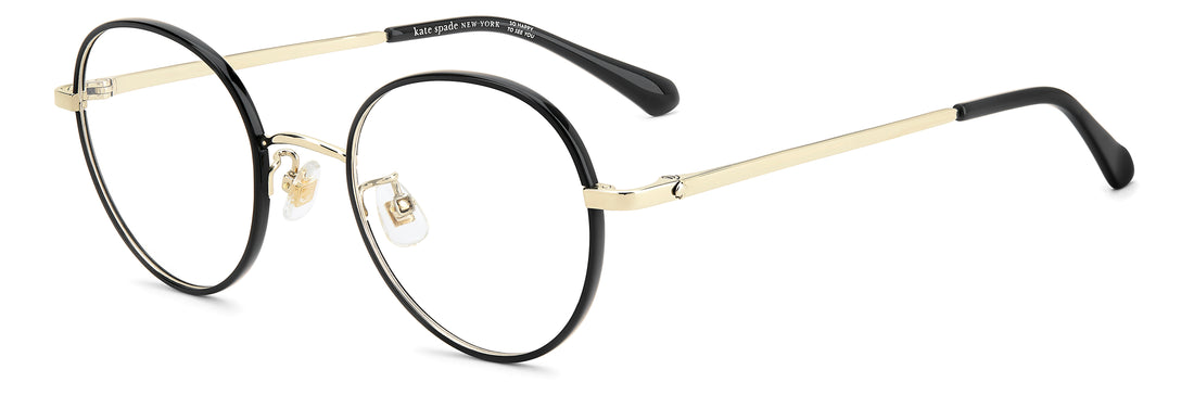 Gafas graduadas kate spade helka/n/fj 2m2 negro round femenino talla 49mm - Vista principal