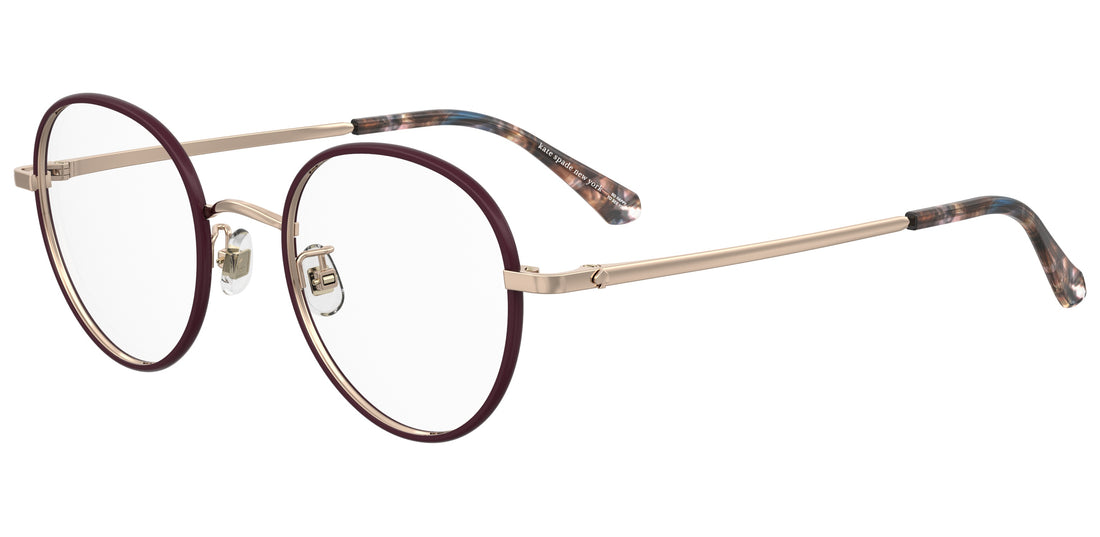 Gafas graduadas kate spade helka/n/fj lhf burdeos round femenino talla 49mm - Vista principal