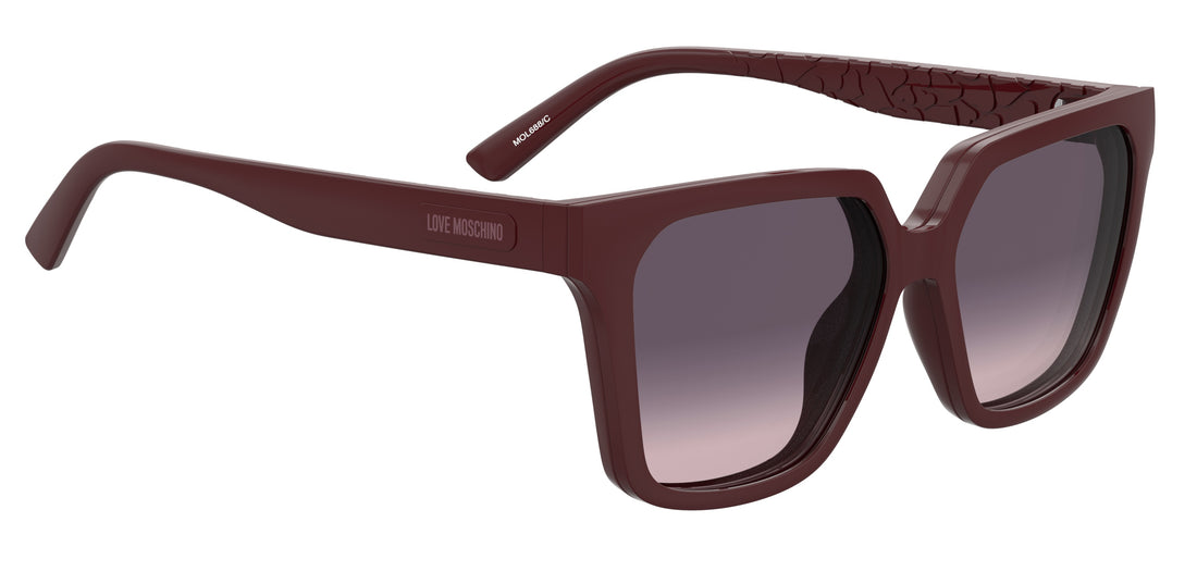 Occhiali da sole moschino love mol688/c lhf xw burdeos square femenino taglia 55mm - Vista dettagliata