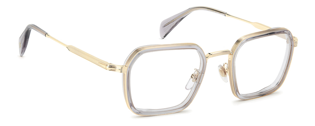 Brillen david beckham db 1239/g 2f7 dorado rectangular masculino größe 51mm - Detailansicht