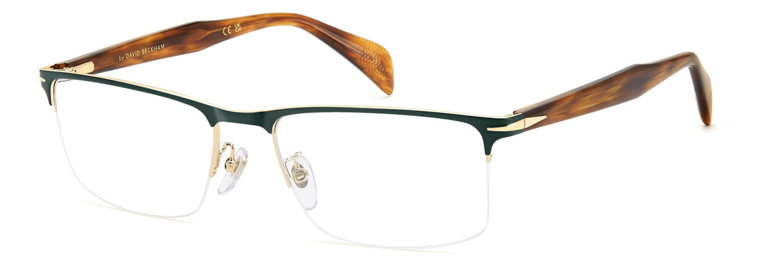 Brillen david beckham db 1244/g dld verde rectangular masculino größe 59mm - Hauptansicht