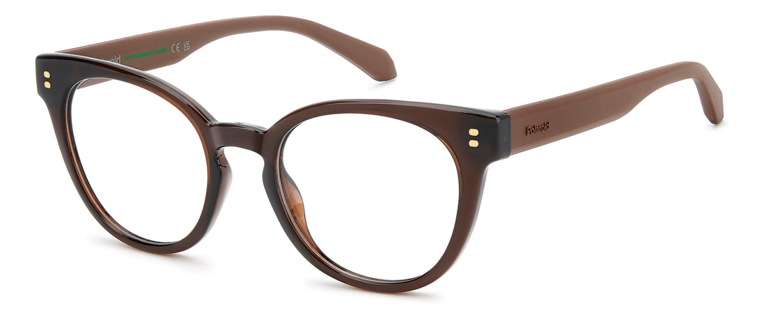 Gafas graduadas polaroid pld d592 09q marron cat eye femenino talla 51mm - Vista principal