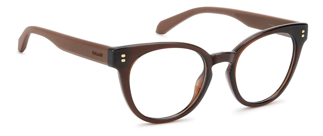 Gafas graduadas polaroid pld d592 09q marron cat eye femenino talla 51mm - Vista de detalle
