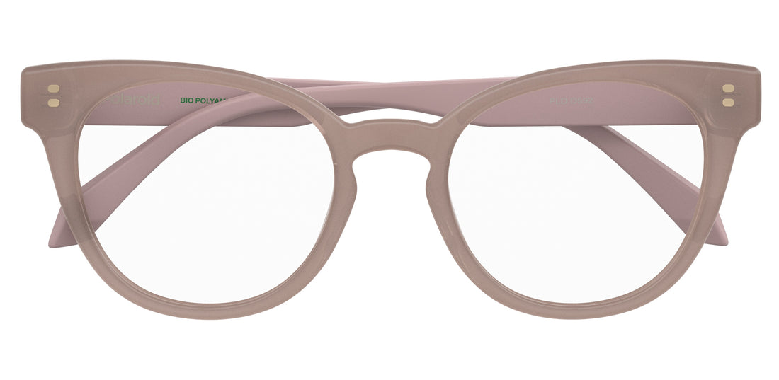 Gafas graduadas polaroid pld d592 fwm beige cat eye femenino talla 51mm - Vista de detalle