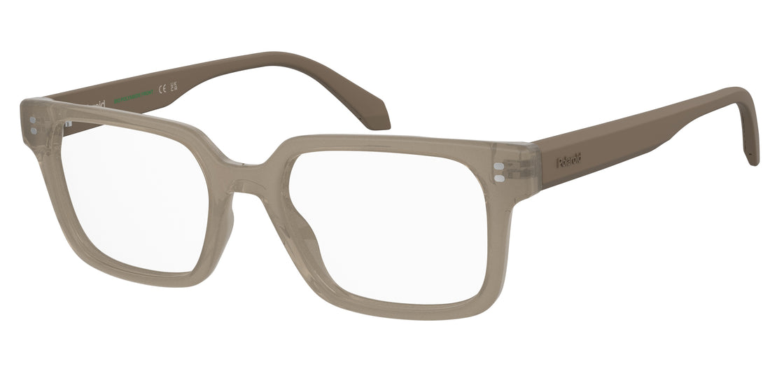 Gafas graduadas polaroid pld d593 79u marron rectangular masculino talla 52mm - Vista principal
