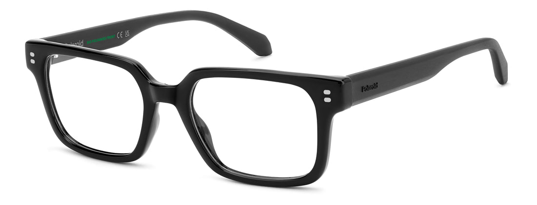 Gafas graduadas polaroid pld d593 807 negro rectangular masculino talla 52mm - Vista principal