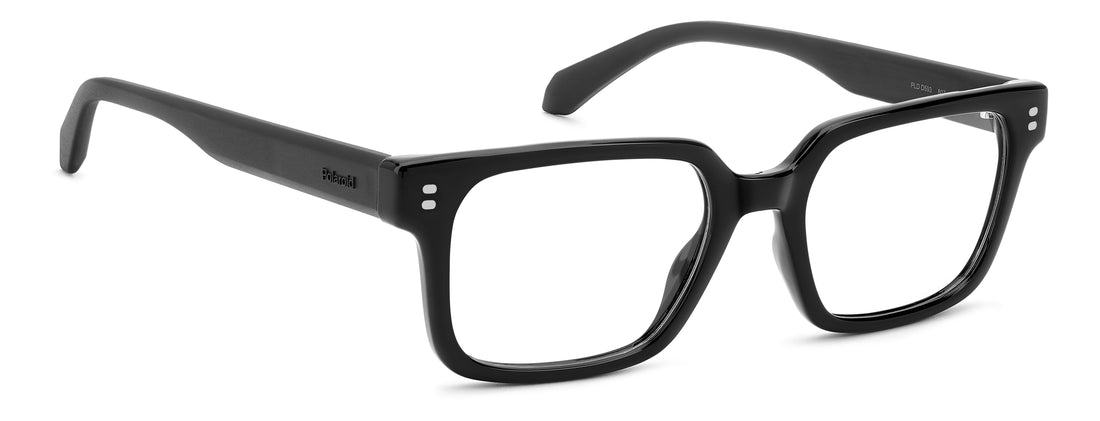 Gafas graduadas polaroid pld d593 807 negro rectangular masculino talla 52mm - Vista de detalle