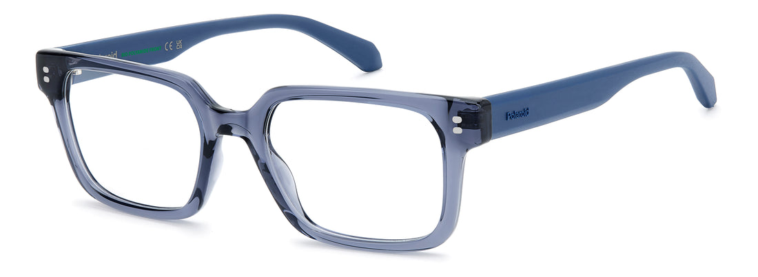 Gafas graduadas polaroid pld d593 pjp azul rectangular masculino talla 52mm - Vista principal