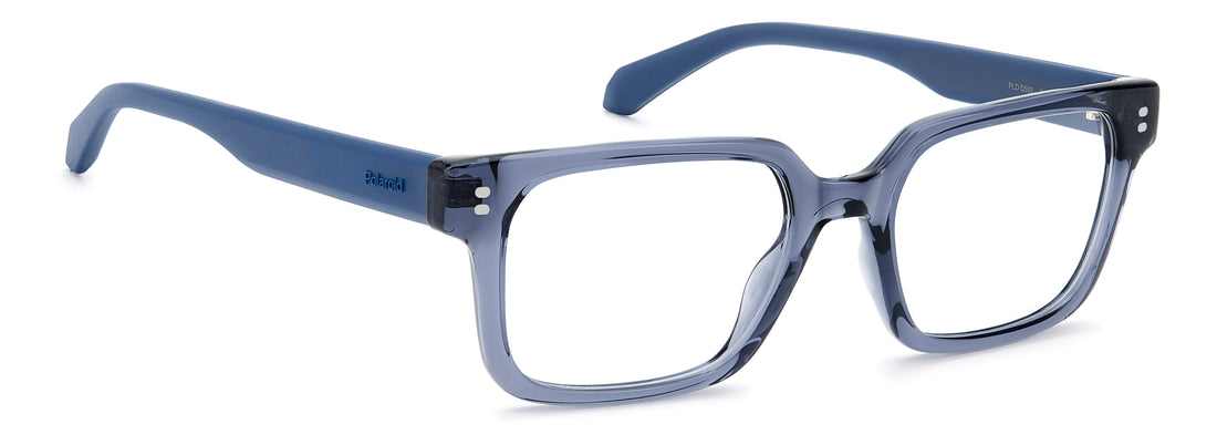 Gafas graduadas polaroid pld d593 pjp azul rectangular masculino talla 52mm - Vista de detalle