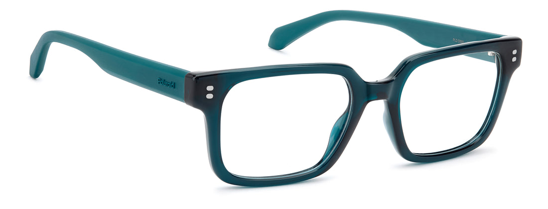 Gafas graduadas polaroid pld d593 zi9 verde rectangular masculino talla 52mm - Vista de detalle