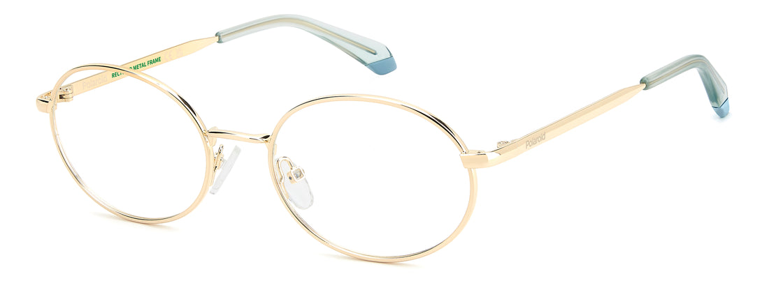 Gafas graduadas polaroid pld d594 000 dorado oval femenino talla 54mm - Vista principal