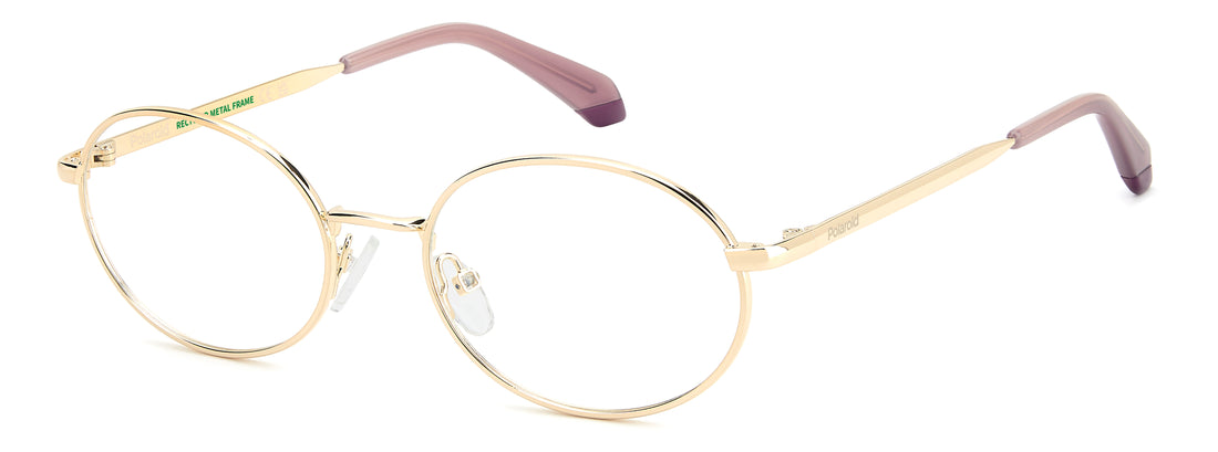 Gafas graduadas polaroid pld d594 j5g dorado oval femenino talla 54mm - Vista principal