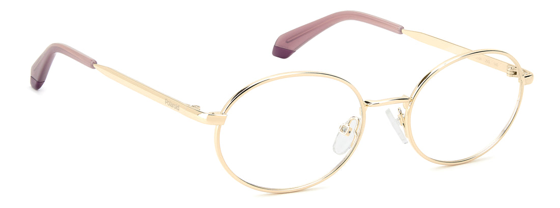 Gafas graduadas polaroid pld d594 j5g dorado oval femenino talla 54mm - Vista de detalle