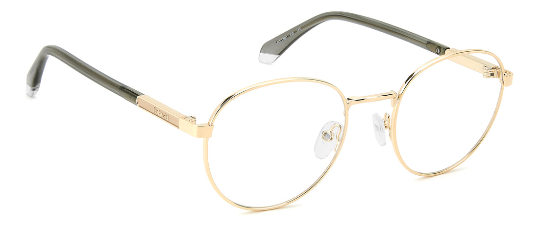 Gafas graduadas polaroid pld d600 j5g dorado round masculino talla 53mm - Vista de detalle