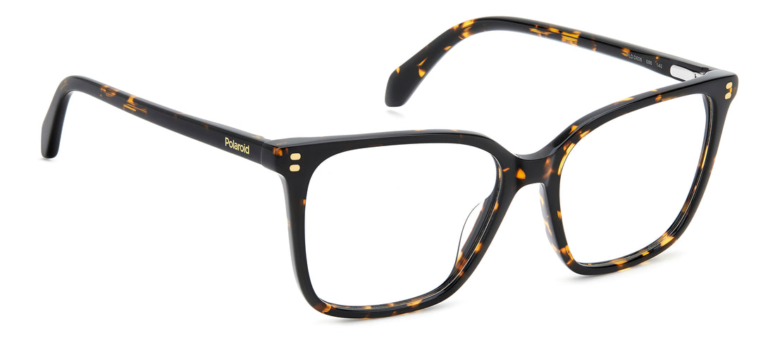Gafas graduadas polaroid pld d606 086 havana square femenino talla 53mm - Vista de detalle