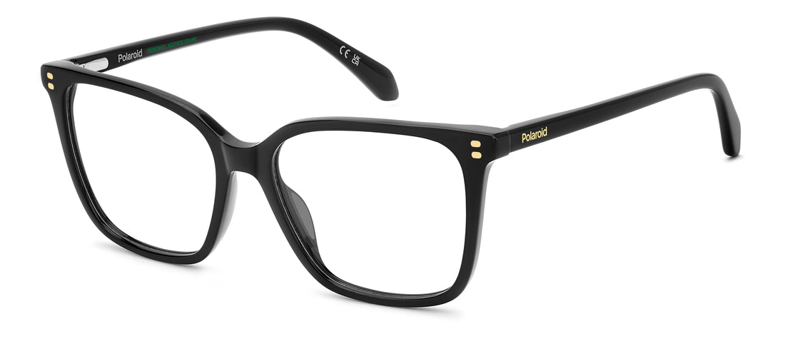 Gafas graduadas polaroid pld d606 807 negro square femenino talla 53mm - Vista principal