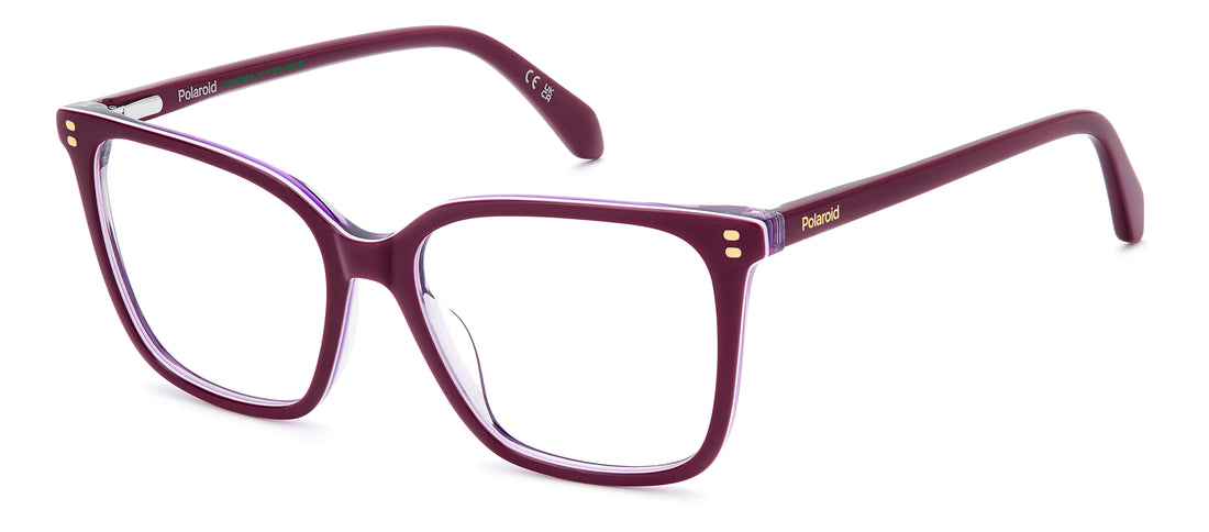 Gafas graduadas polaroid pld d606 b3v violeta square femenino talla 53mm - Vista principal