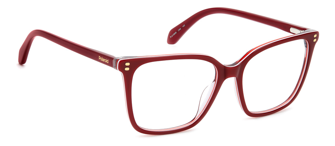 Gafas graduadas polaroid pld d606 c9a rojo square femenino talla 53mm - Vista de detalle