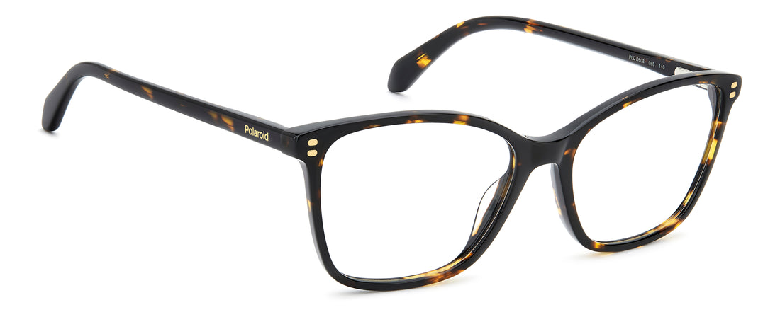 Gafas graduadas polaroid pld d608 086 havana cat eye femenino talla 54mm - Vista de detalle