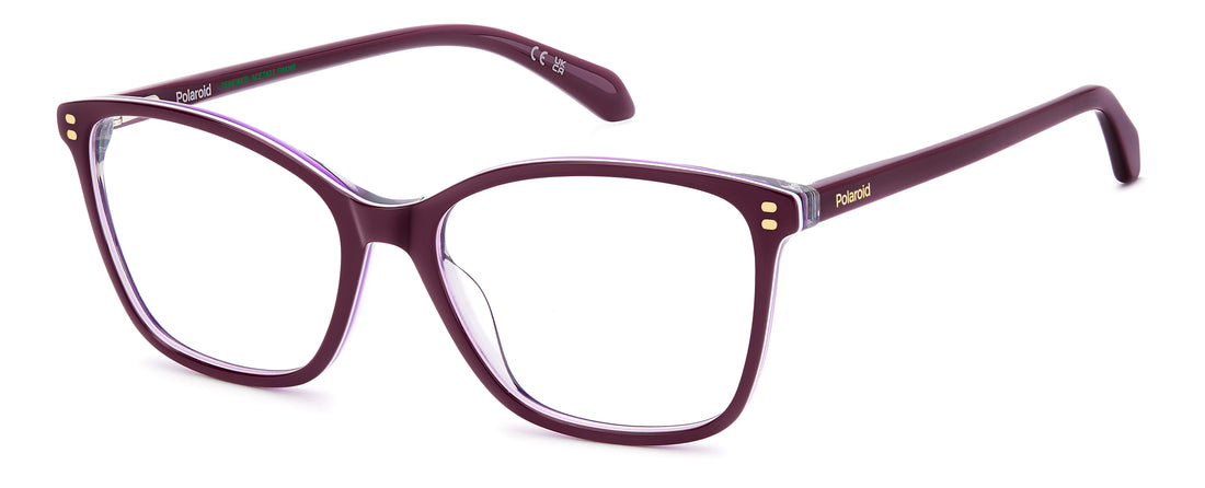 Gafas graduadas polaroid pld d608 b3v violeta cat eye femenino talla 56mm - Vista principal