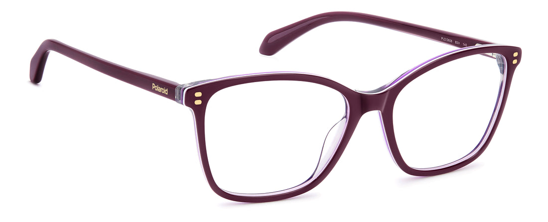 Gafas graduadas polaroid pld d608 b3v violeta cat eye femenino talla 54mm - Vista de detalle