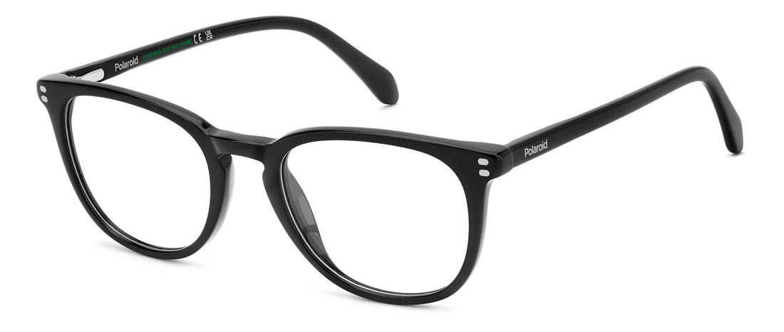 Gafas graduadas polaroid pld d609 807 negro round masculino talla 51mm - Vista principal