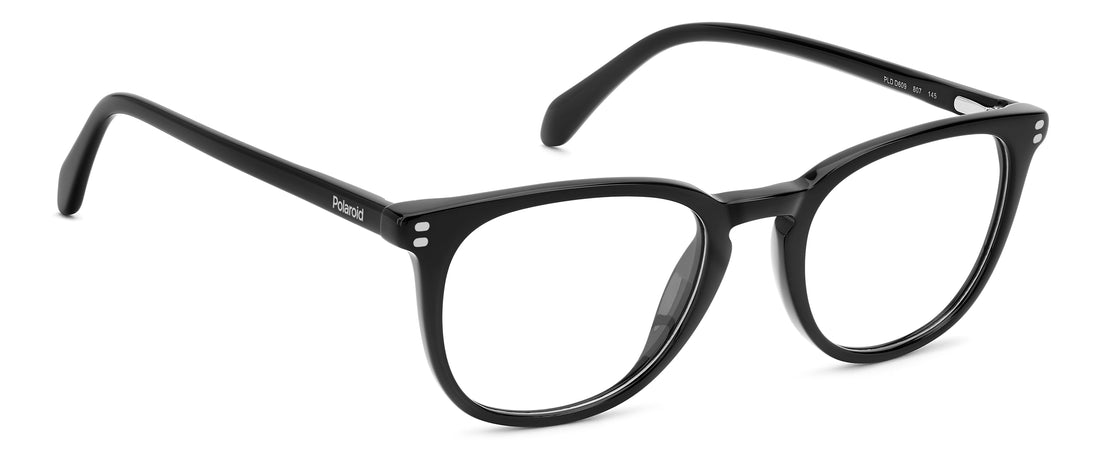 Gafas graduadas polaroid pld d609 807 negro round masculino talla 51mm - Vista de detalle