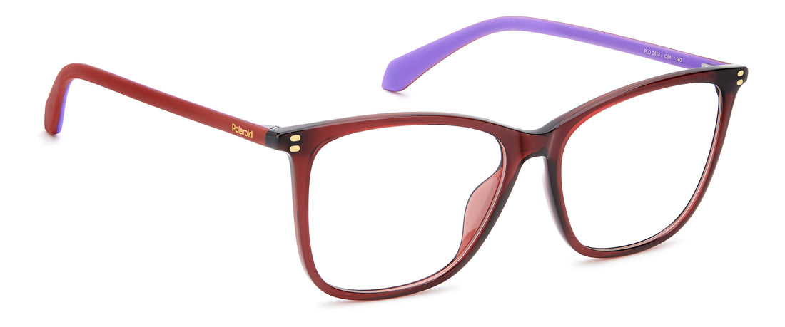 Lunettes de vue polaroid pld d614 c9a rojo cat eye femenino taille 55mm - Vue détaillée