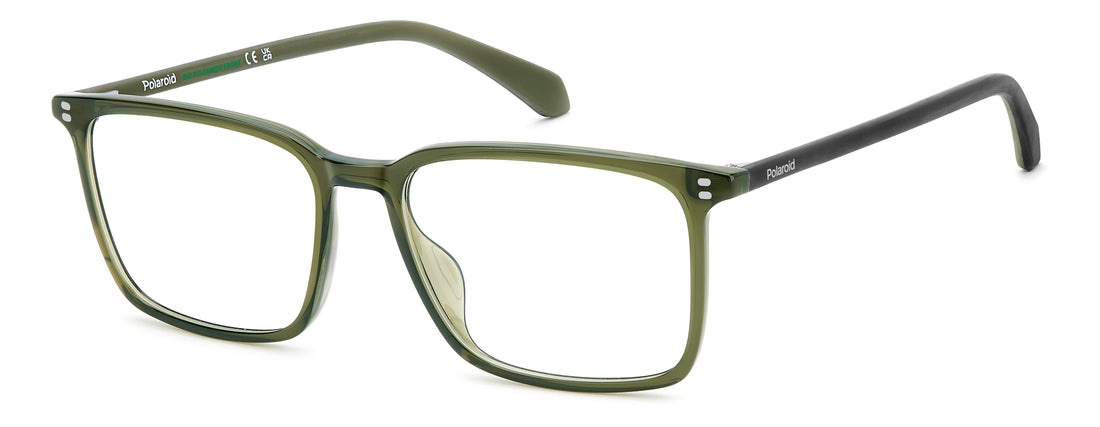 Lunettes de vue polaroid pld d615 4c3 verde rectangular masculino taille 54mm - Vue principale