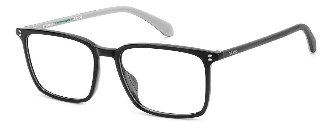Lunettes de vue polaroid pld d615 807 negro rectangular masculino taille 54mm - Vue principale