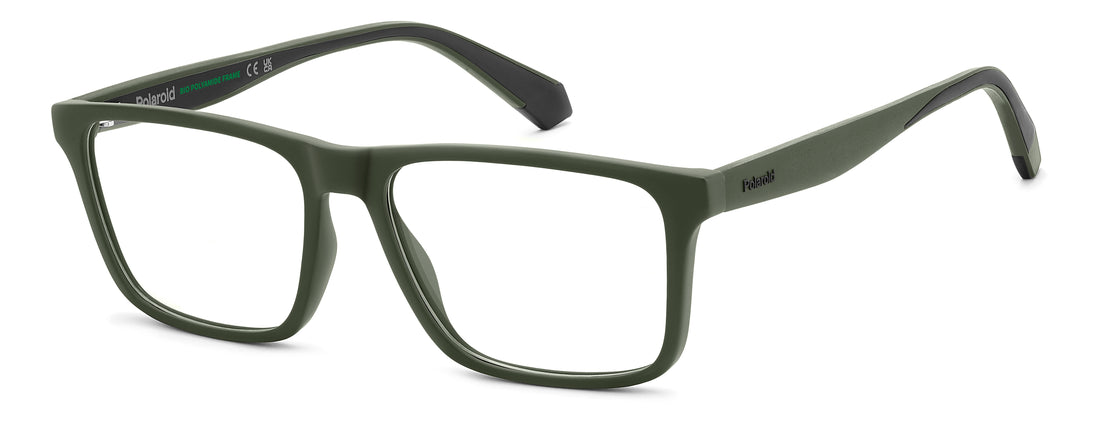 Gafas graduadas polaroid pld d618 dld verde rectangular masculino talla 55mm - Vista principal