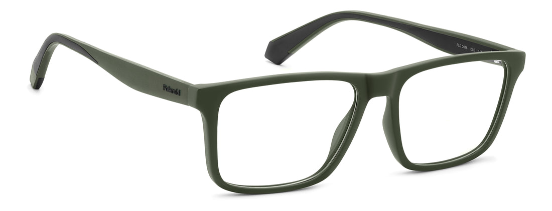 Gafas graduadas polaroid pld d618 dld verde rectangular masculino talla 55mm - Vista de detalle