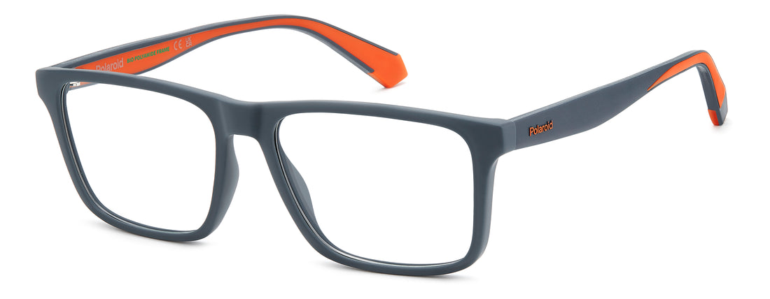 Gafas graduadas polaroid pld d618 riw grey rectangular masculino talla 55mm - Vista principal