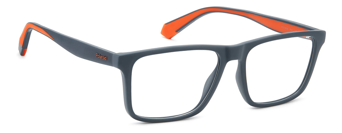 Gafas graduadas polaroid pld d618 riw grey rectangular masculino talla 55mm - Vista de detalle