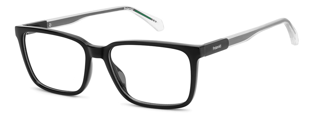 Gafas graduadas polaroid pld d620 807 negro rectangular masculino talla 56mm - Vista principal