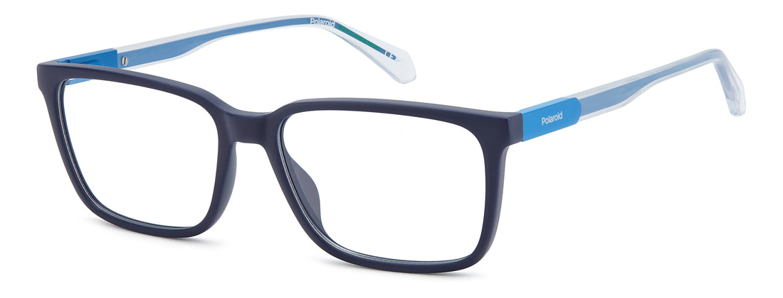 Gafas graduadas polaroid pld d620 fll azul rectangular masculino talla 56mm - Vista principal