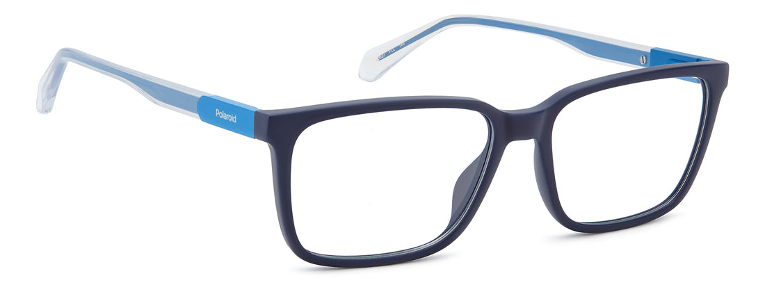 Gafas graduadas polaroid pld d620 fll azul rectangular masculino talla 56mm - Vista de detalle