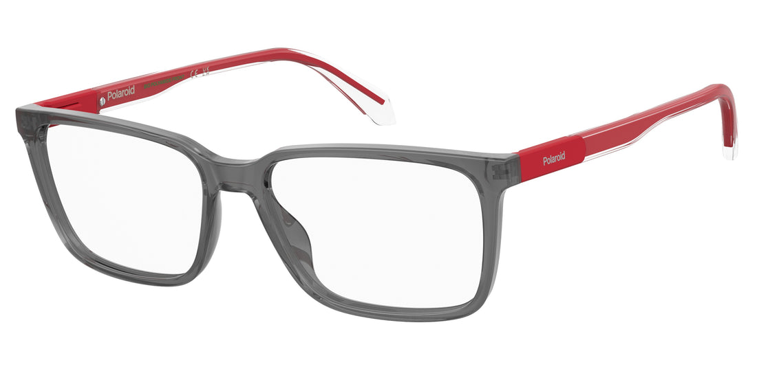Gafas graduadas polaroid pld d620 kb7 grey rectangular masculino talla 56mm - Vista principal