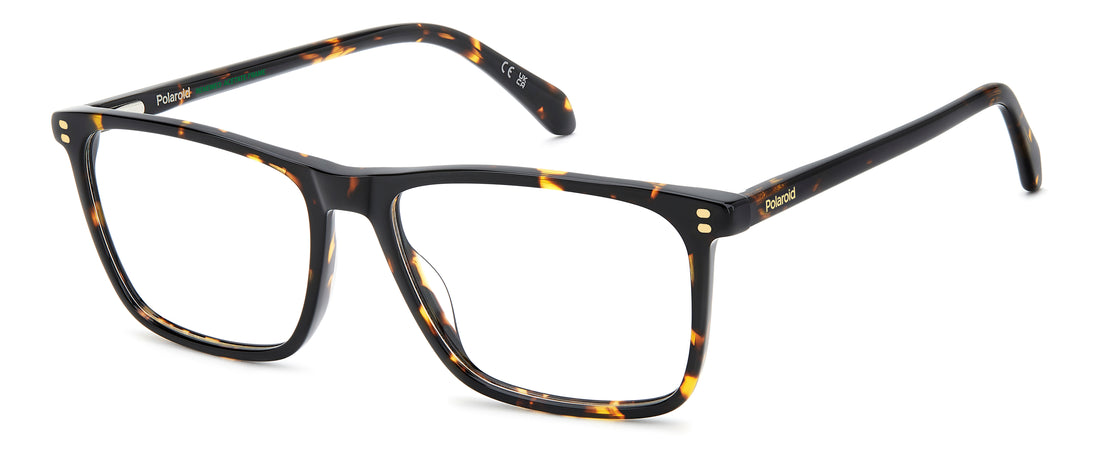 Gafas graduadas polaroid pld d610 086 havana rectangular masculino talla 58mm - Vista principal
